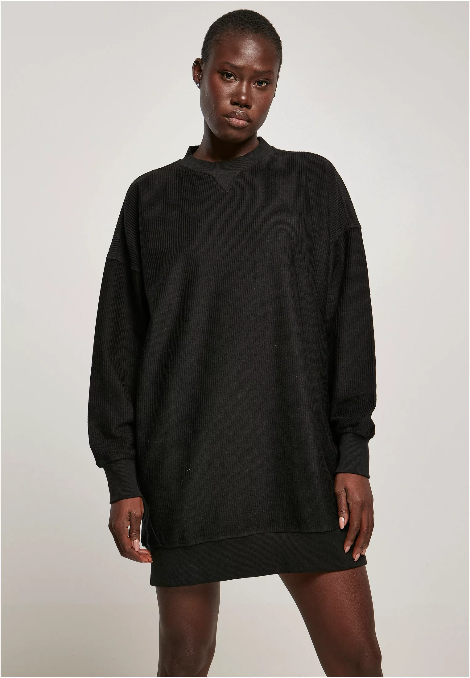 URBAN CLASSICS Jerseykleid "Damen Ladies Oversized Rib Crewneck Dress", (1 günstig online kaufen
