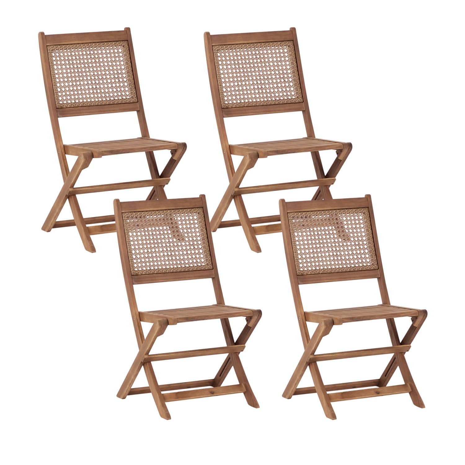 Beliani Gartenstuhl Heller Holzfarbton 60x51x90 günstig online kaufen