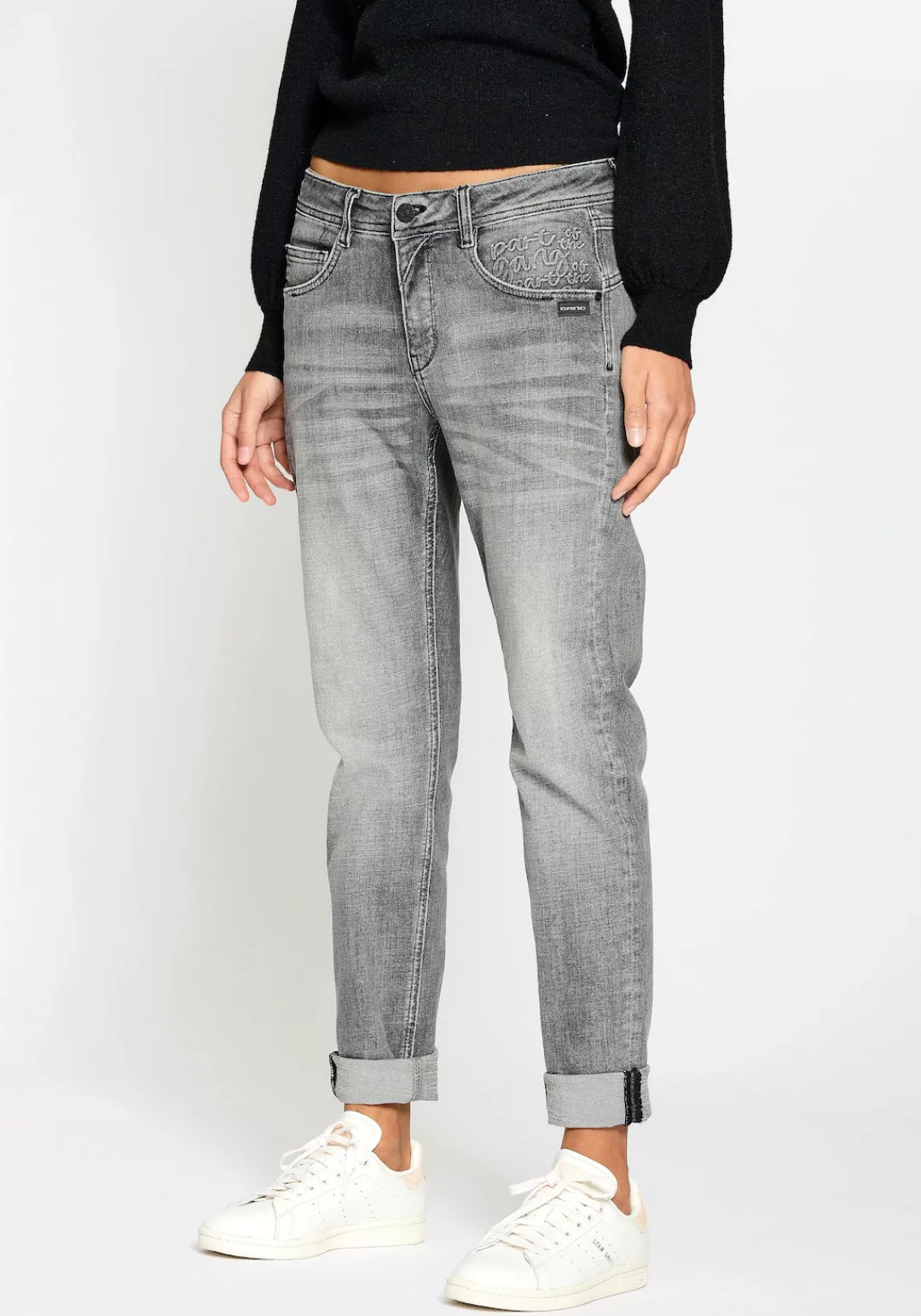 GANG Relax-fit-Jeans 94Amelie Relaxed Fit mit Used-Effekten günstig online kaufen