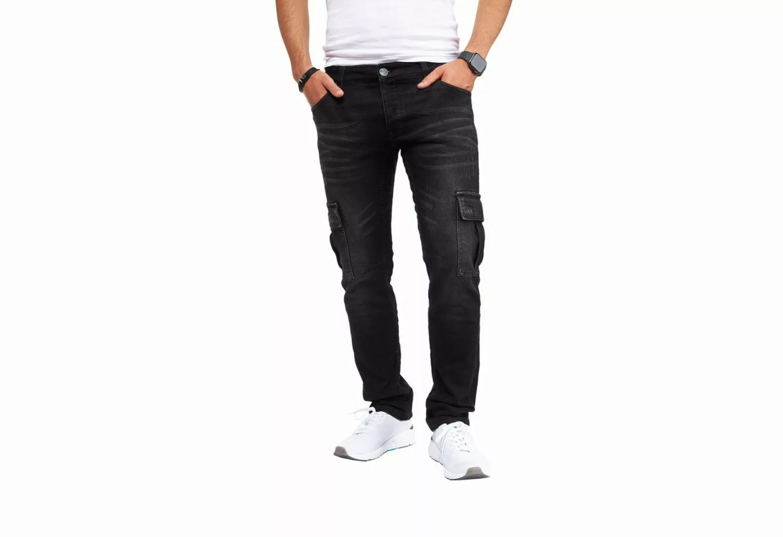 Styleko Cargohose Cargo Jeans Herren Cargohose für Herren Jeans stretch Car günstig online kaufen