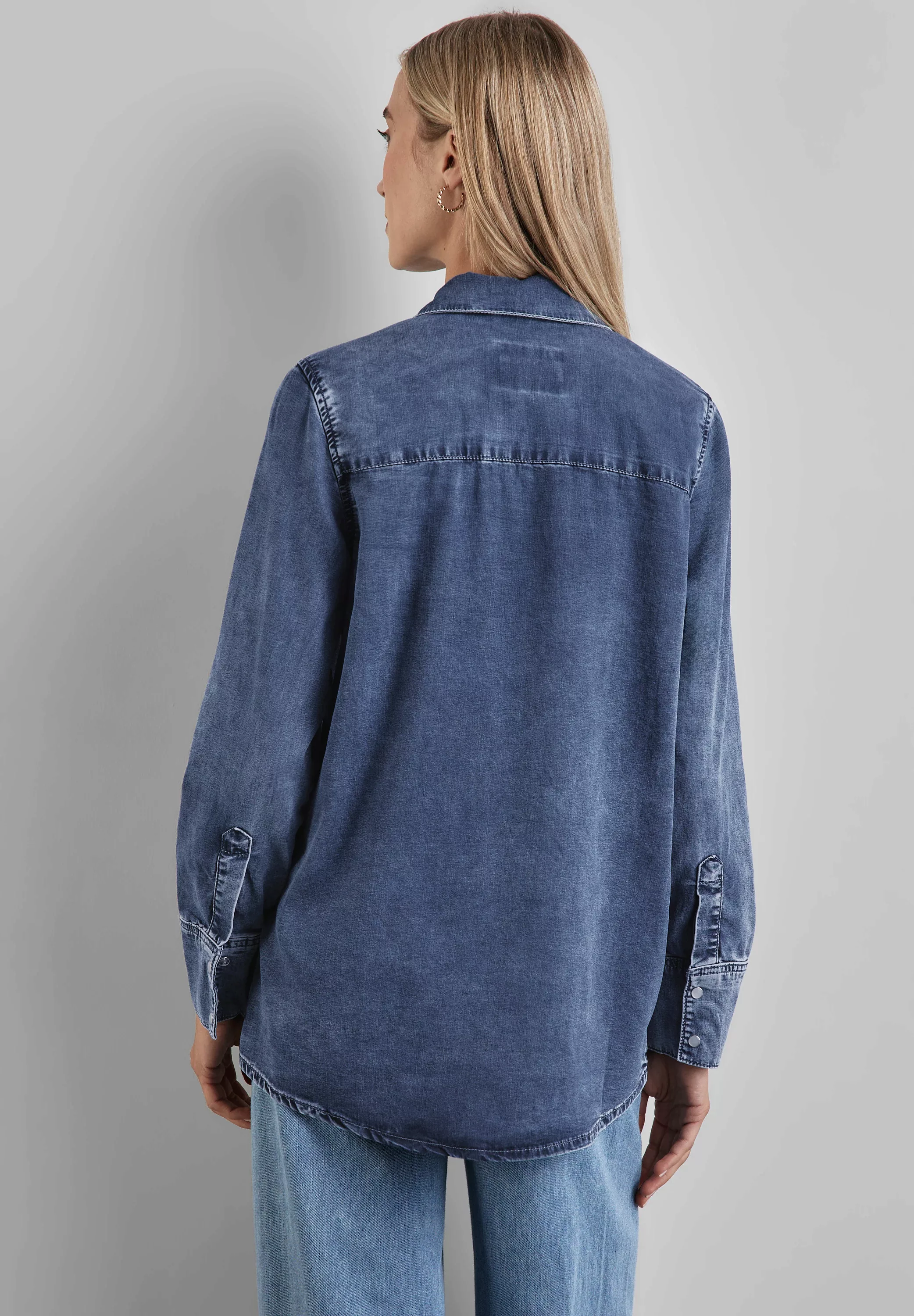 STREET ONE Jeansbluse, mit durchgehender Knopfleiste vorn günstig online kaufen