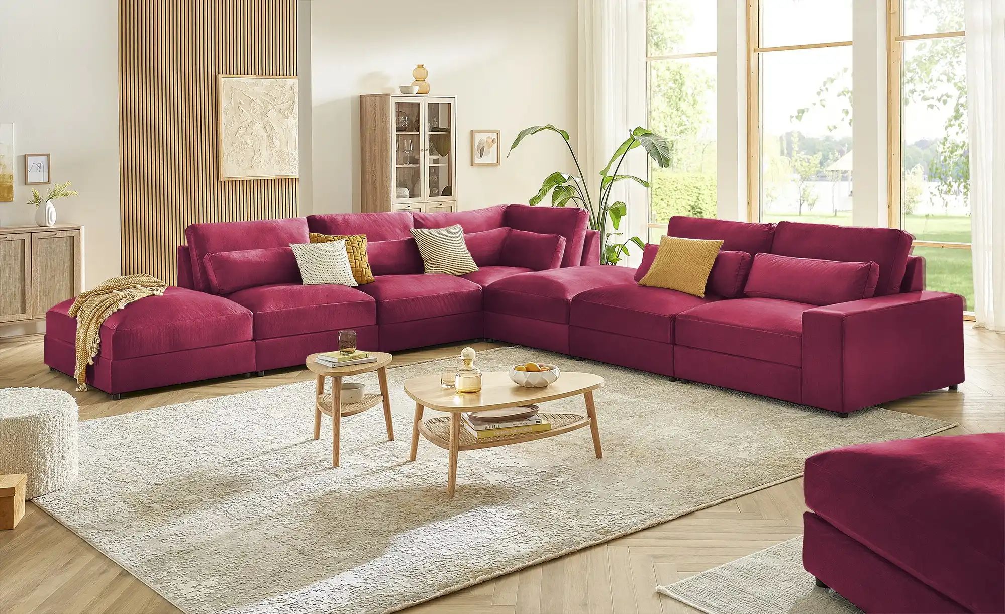 Ecksofa  Branna ¦ rot ¦ Maße (cm): B: 412 H: 88 T: 386 Polstermöbel > Sofas günstig online kaufen