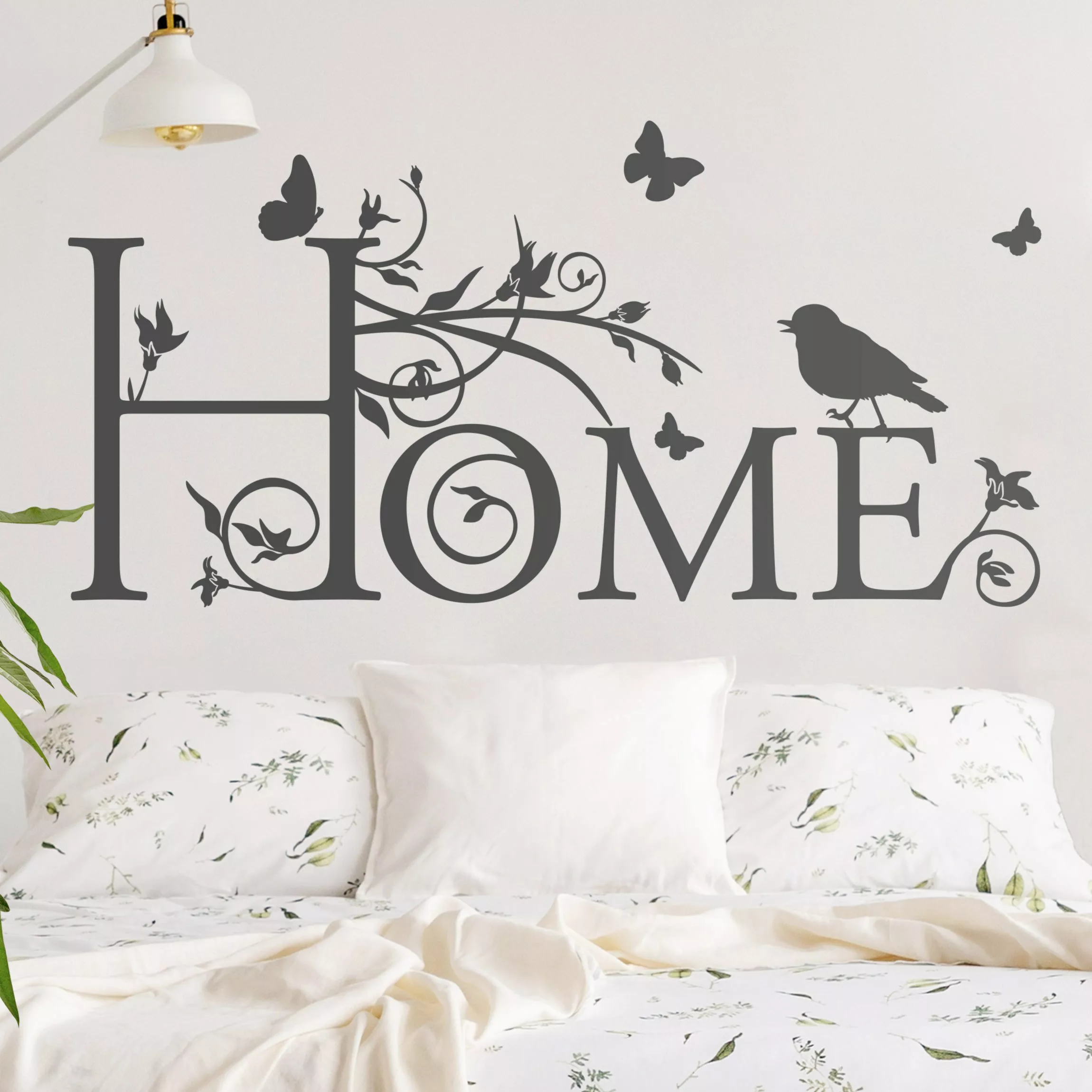 Wandtattoo Spruch Home floral günstig online kaufen