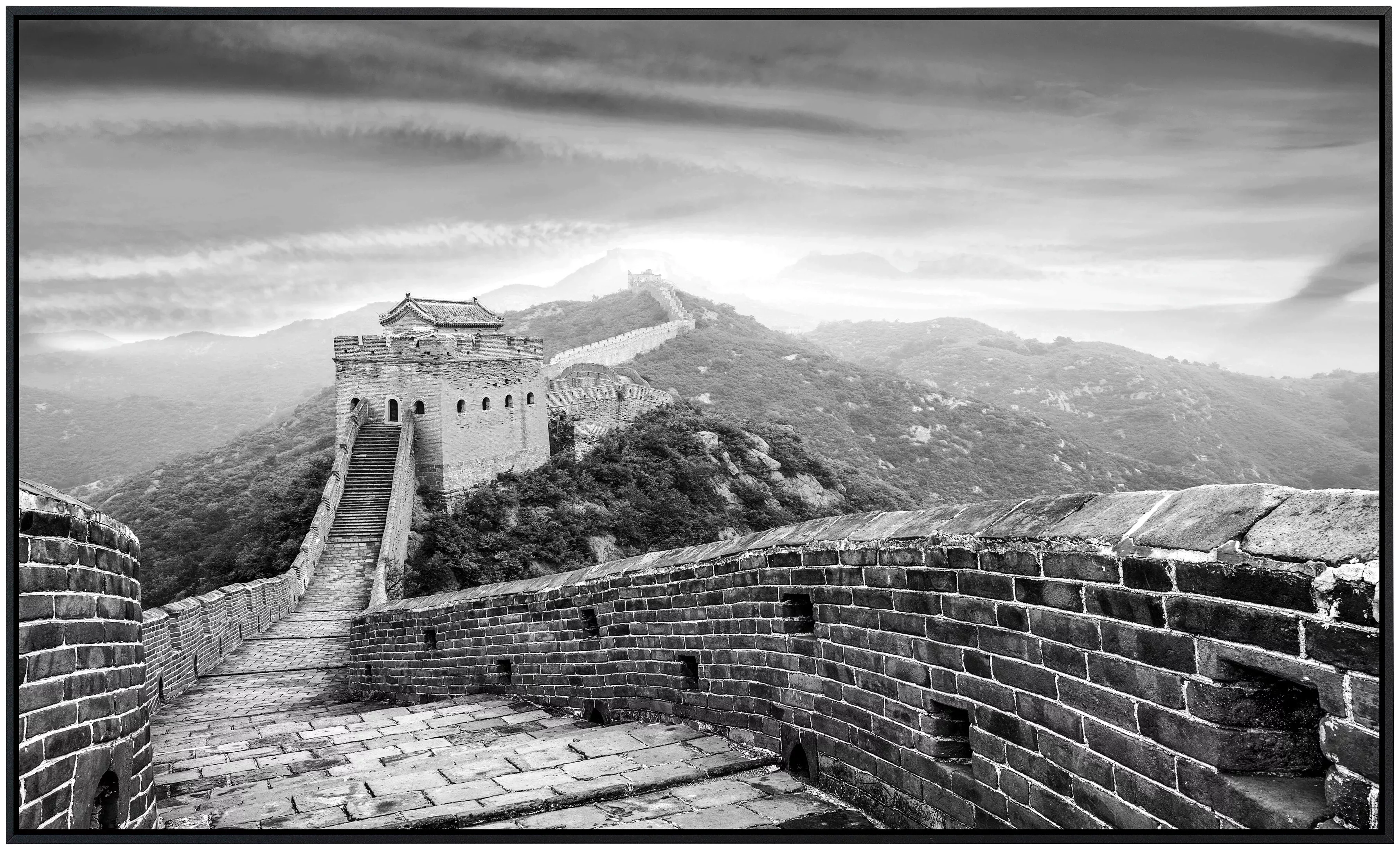 Papermoon Infrarotheizung »Chinesische Mauer Schwarz & Weiß« günstig online kaufen