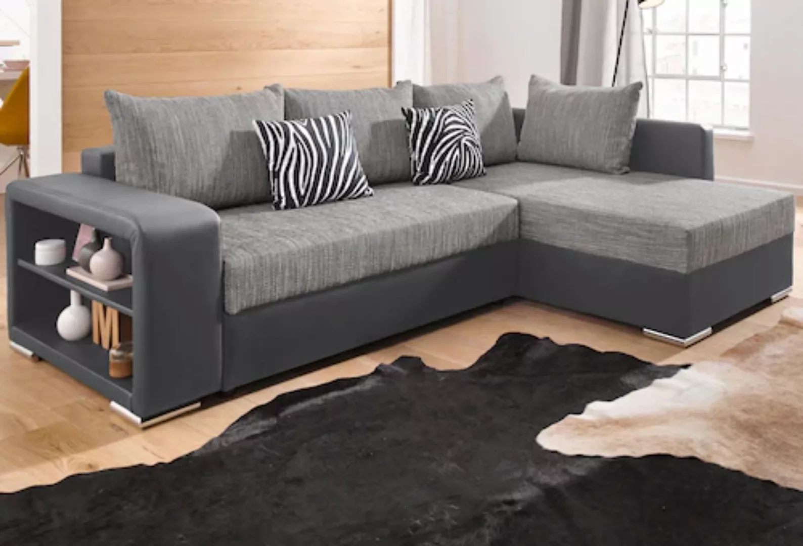 COLLECTION AB Ecksofa »John L-Form«, mit Bettfunktion, wahlweise mit Federk günstig online kaufen