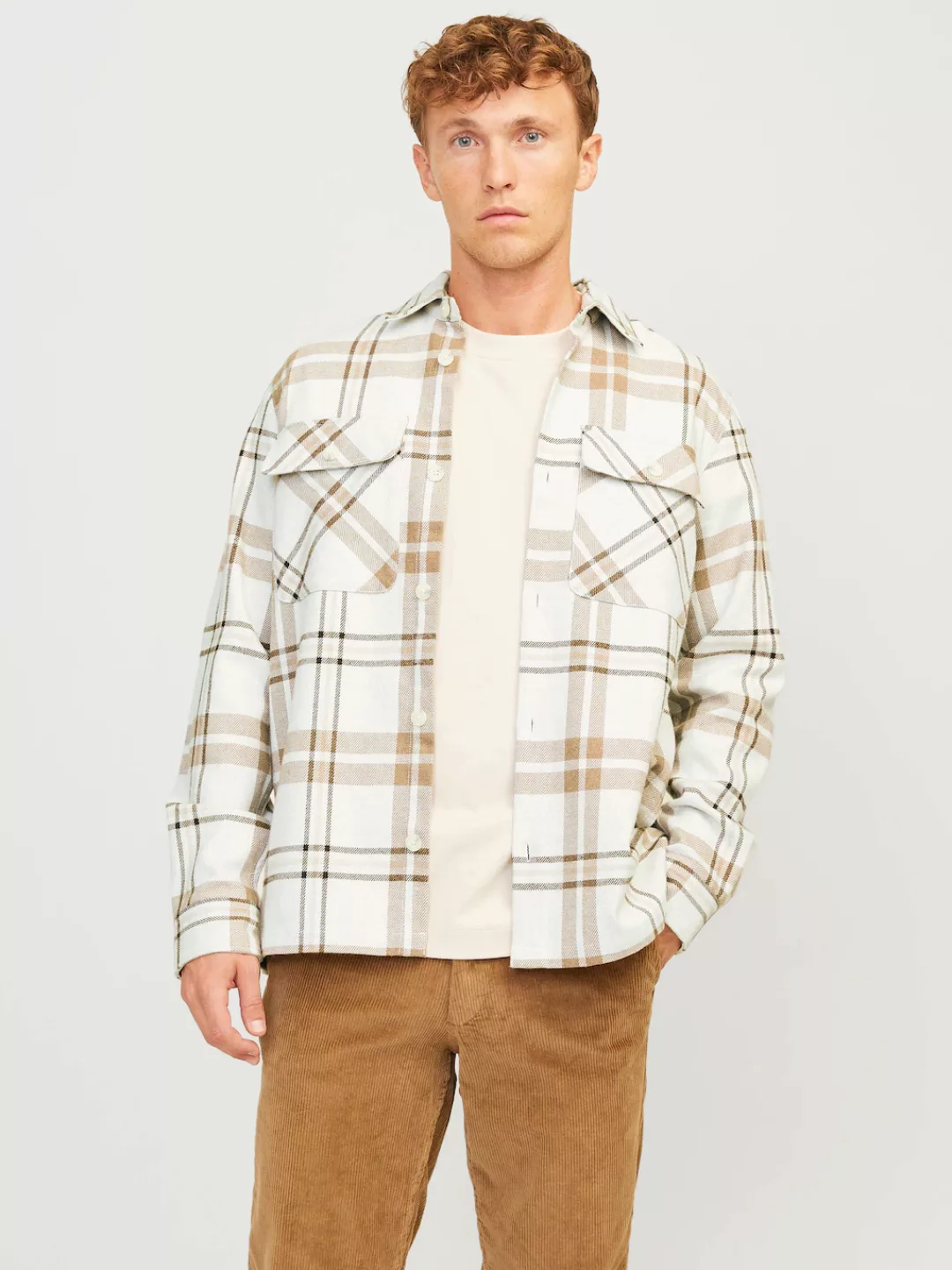 Jack & Jones Langarmhemd "JPRRAYMOND MELANGE CHECK LS OVERSHIRT SN" günstig online kaufen