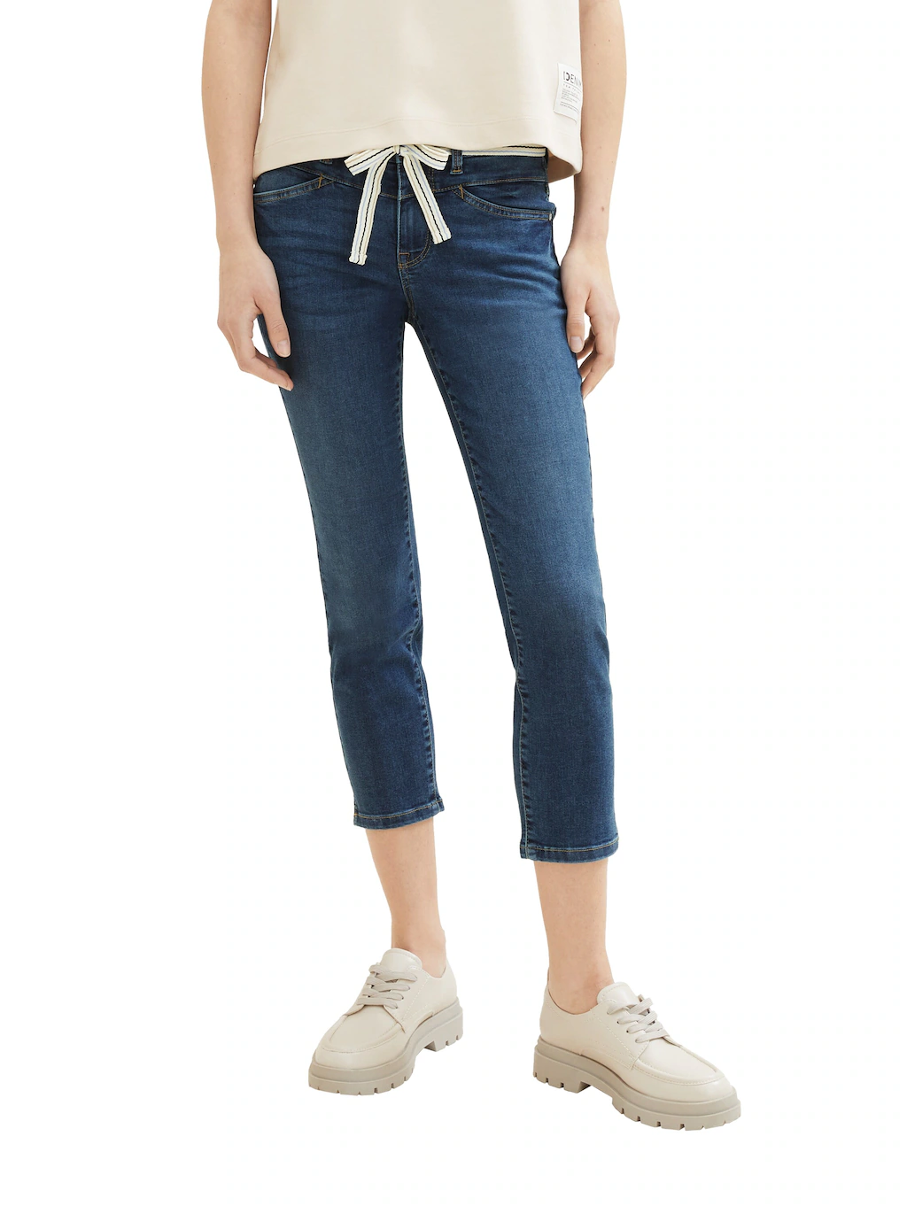 TOM TAILOR Slim-fit-Jeans "ALEXA", in 7/8 Länge und mit Bindeband günstig online kaufen