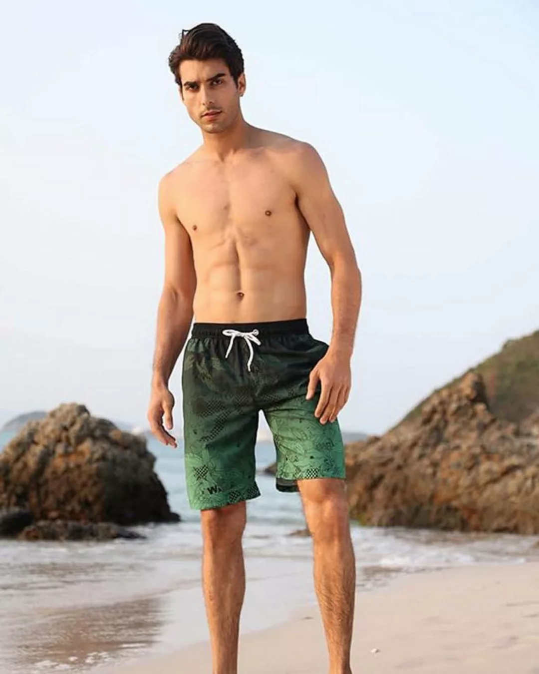 KIKI Strandshorts 5-Punkt-Hose, schnell trocknende Shorts, Strand-Surf-Stra günstig online kaufen