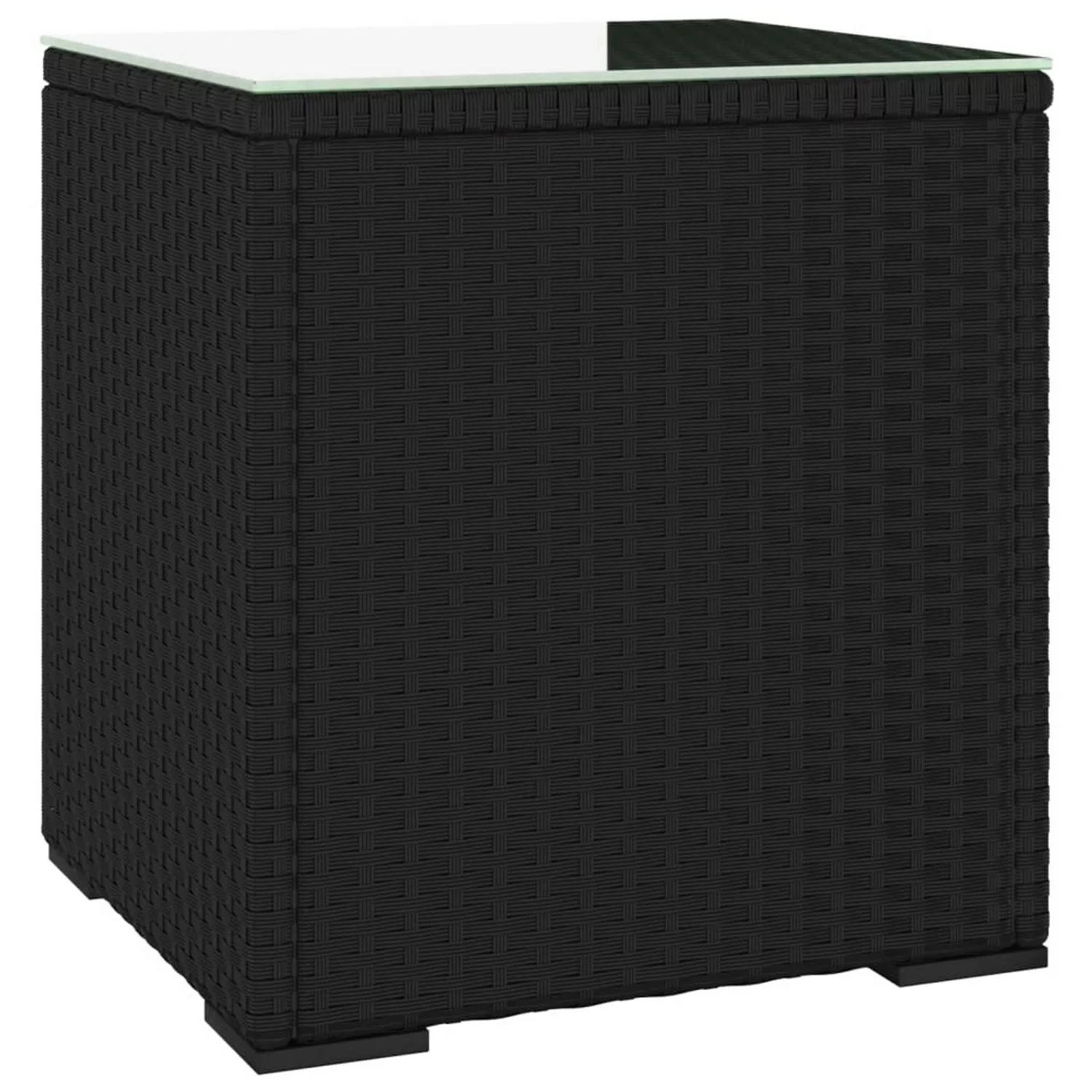 vidaXL Beistelltisch Schwarz 40x37x40,5 cm Poly Rattan günstig online kaufen