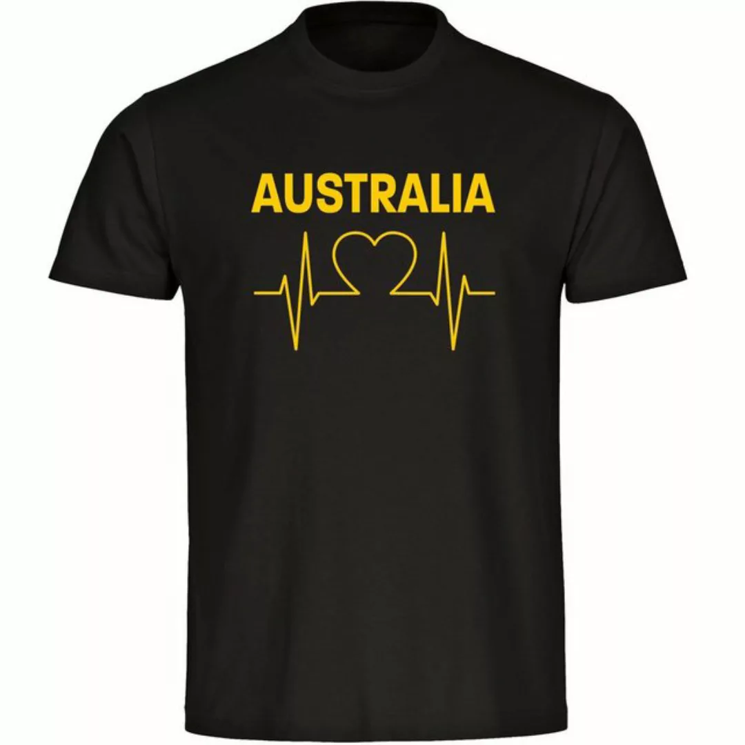 multifanshop T-Shirt Herren Australia - Herzschlag - Männer günstig online kaufen