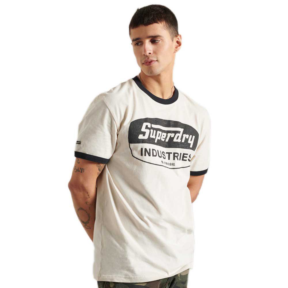 Superdry Boho Ringer Graphic Kurzärmeliges T-shirt M Birch günstig online kaufen
