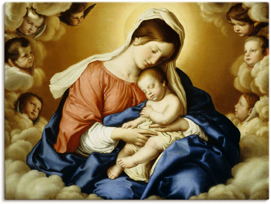Artland Leinwandbild »Madonna mit Kind.«, Religion, (1 St.), auf Keilrahmen günstig online kaufen