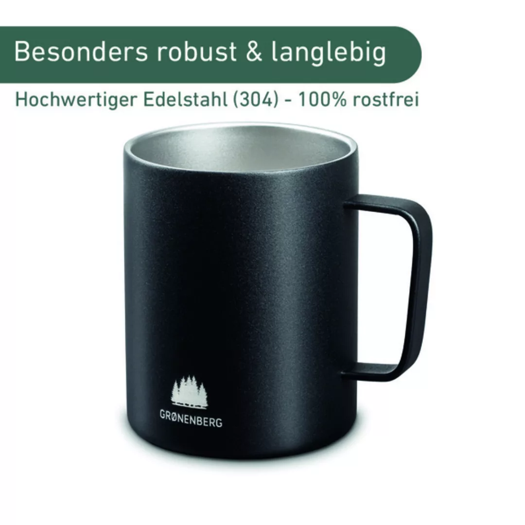 Edelstahl -Tasse 350 Ml | Doppelwandige Kaffeetasse günstig online kaufen