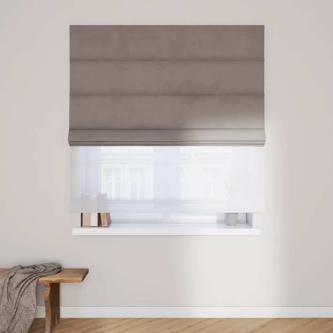 Dekoria Doppelraffrollo Duo, grau, 160 x 170 cm günstig online kaufen