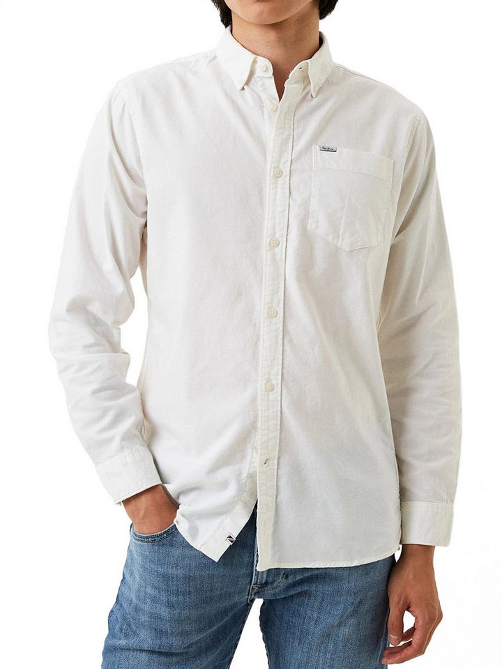 Pepe Jeans Langarmhemd Regular Fit Shirt - Fabio White günstig online kaufen