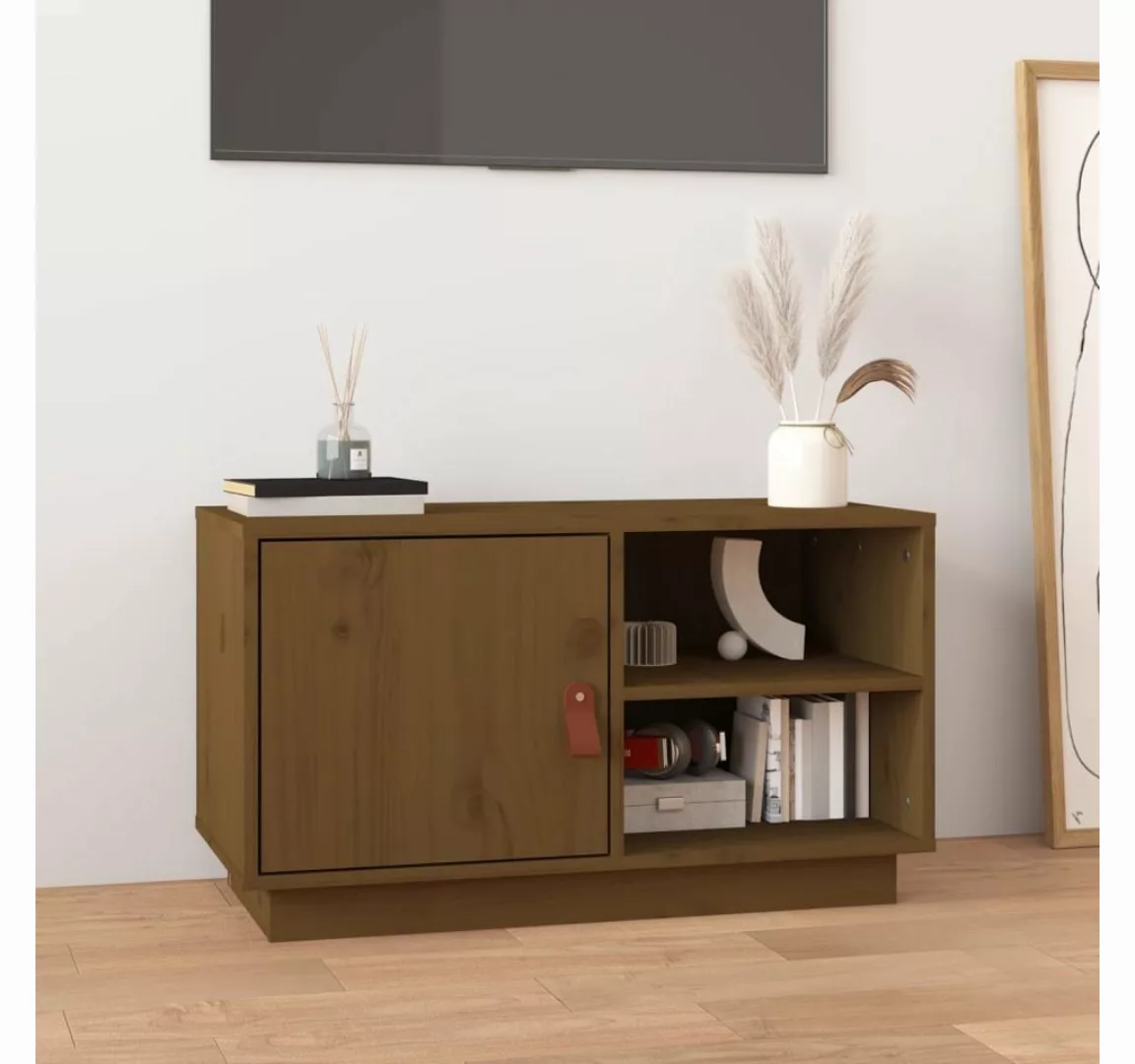 vidaXL TV-Schrank TV-Schrank Honigbraun 70x34x40 cm Massivholz Kiefer (1-St günstig online kaufen