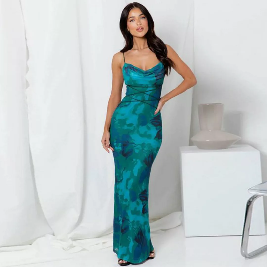 jalleria Druckkleid Slim Fit Sling-Kleid mit Print günstig online kaufen