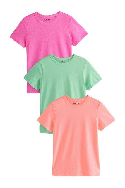 Next T-Shirt Basic T-Shirts, 3er-Pack, Kurzgröße (3-tlg) günstig online kaufen