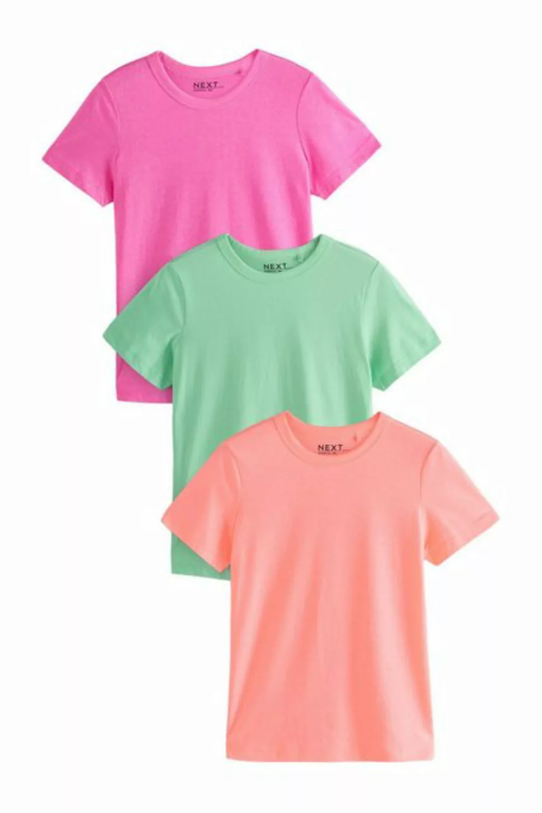 Next T-Shirt Basic T-Shirts, 3er-Pack, Kurzgröße (3-tlg) günstig online kaufen