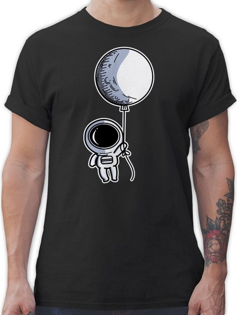 Shirtracer T-Shirt Astronaut mit Luftballon Nerd Geschenke günstig online kaufen