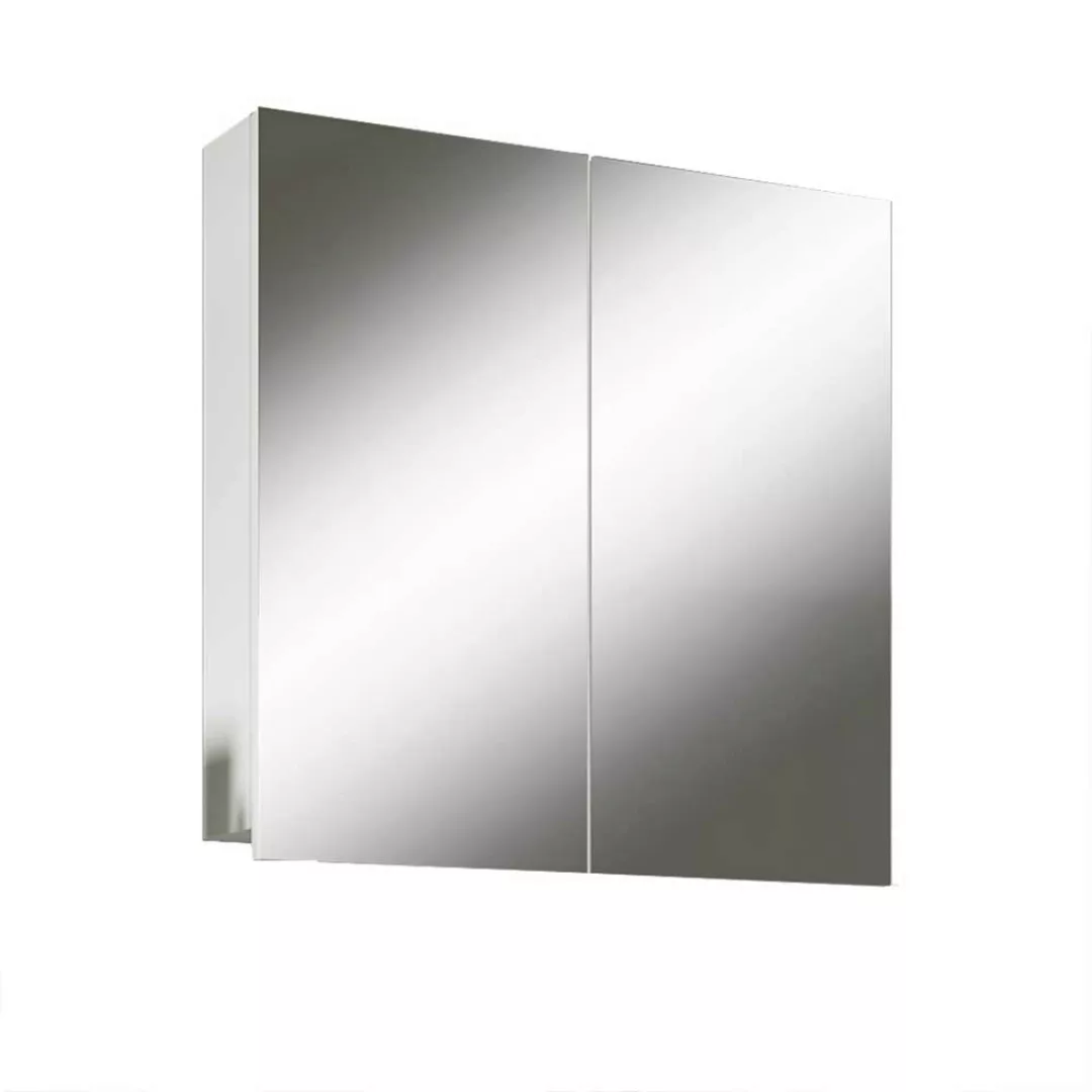 Badschrank Spiegel weiss 60 cm breit zwei Drehtüren günstig online kaufen