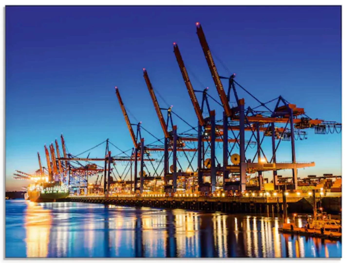 Artland Glasbild »Hamburg Containerhafen«, Deutschland, (1 St.) günstig online kaufen