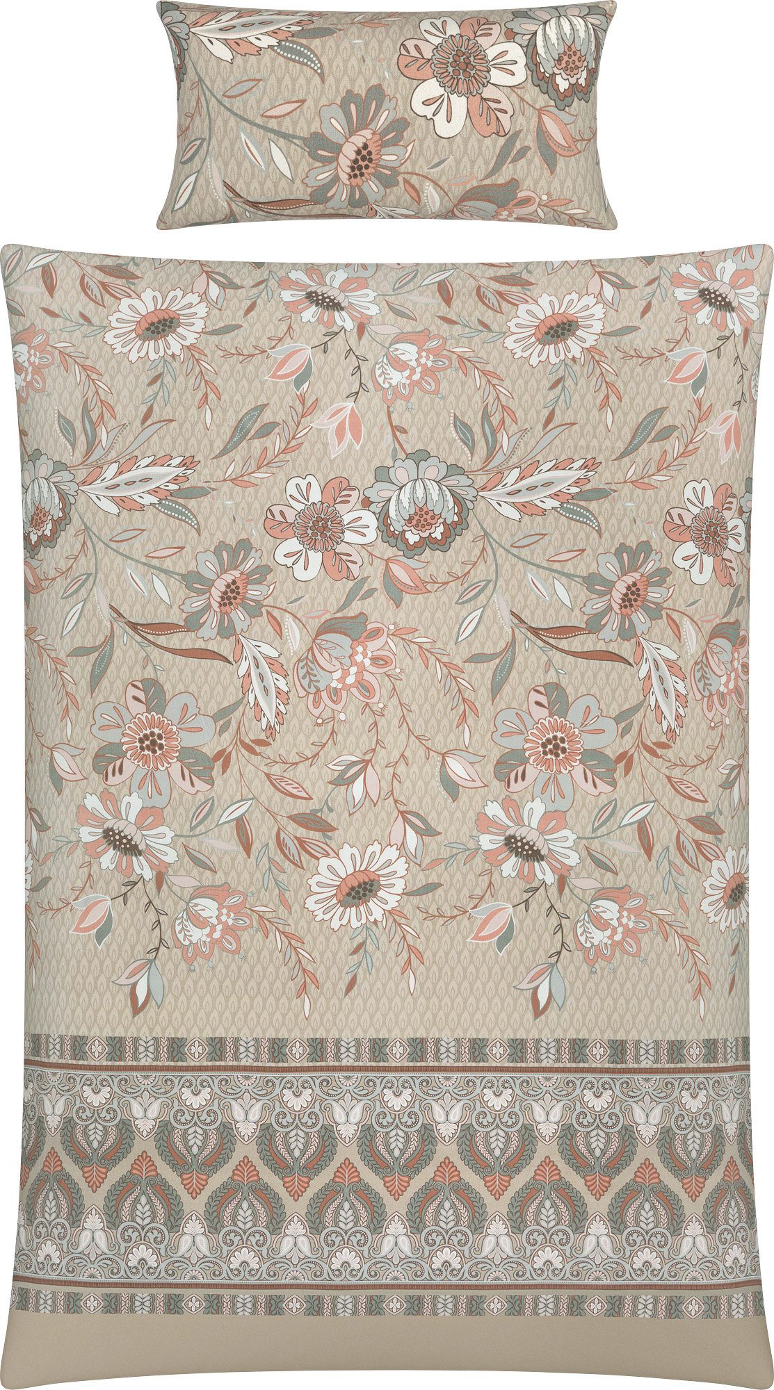 REDBEST Bettwäsche Bettwäsche, Mako-Satin, Satin Blumen günstig online kaufen