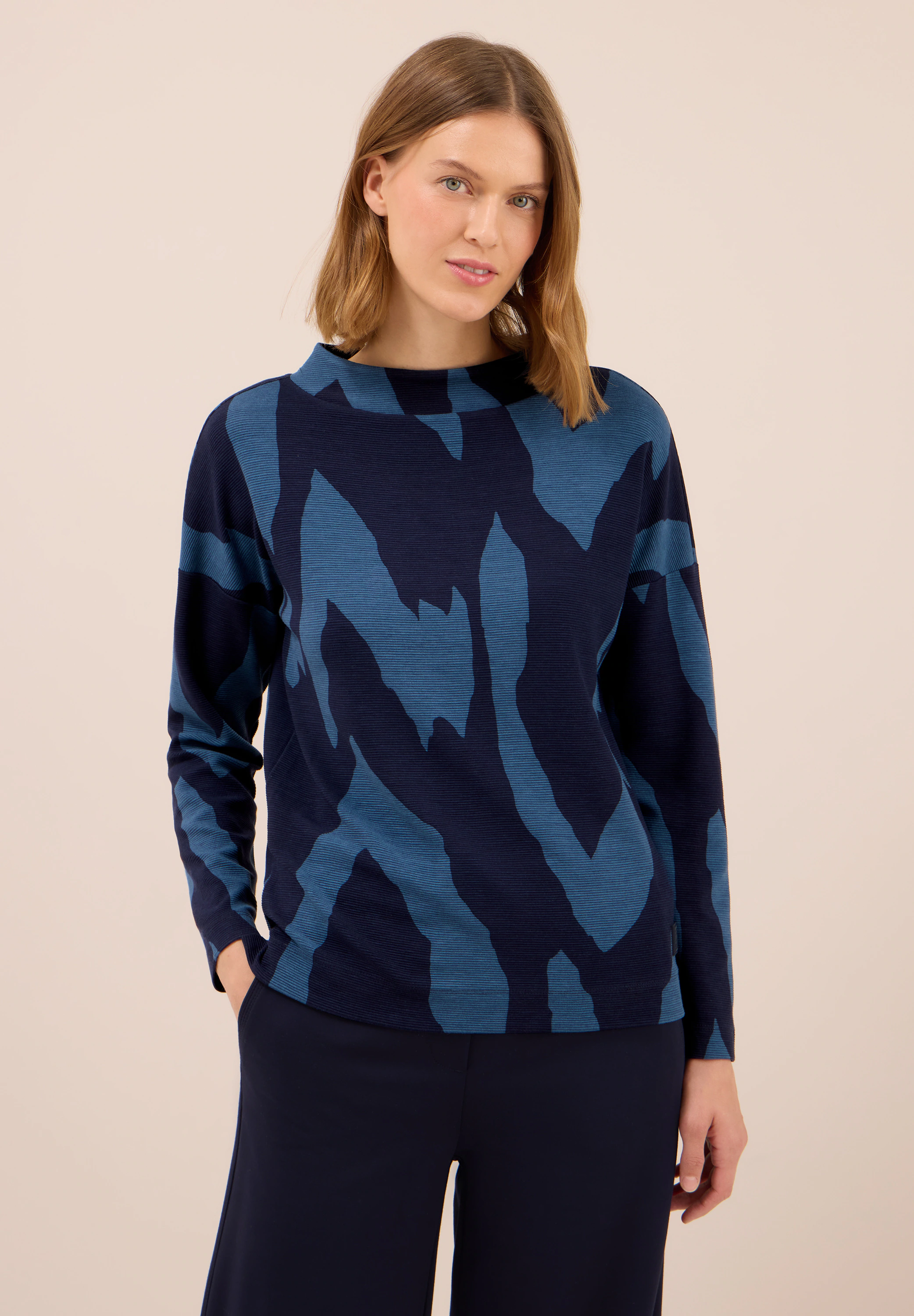 Cecil Langarmshirt, mit grafischem Muster günstig online kaufen