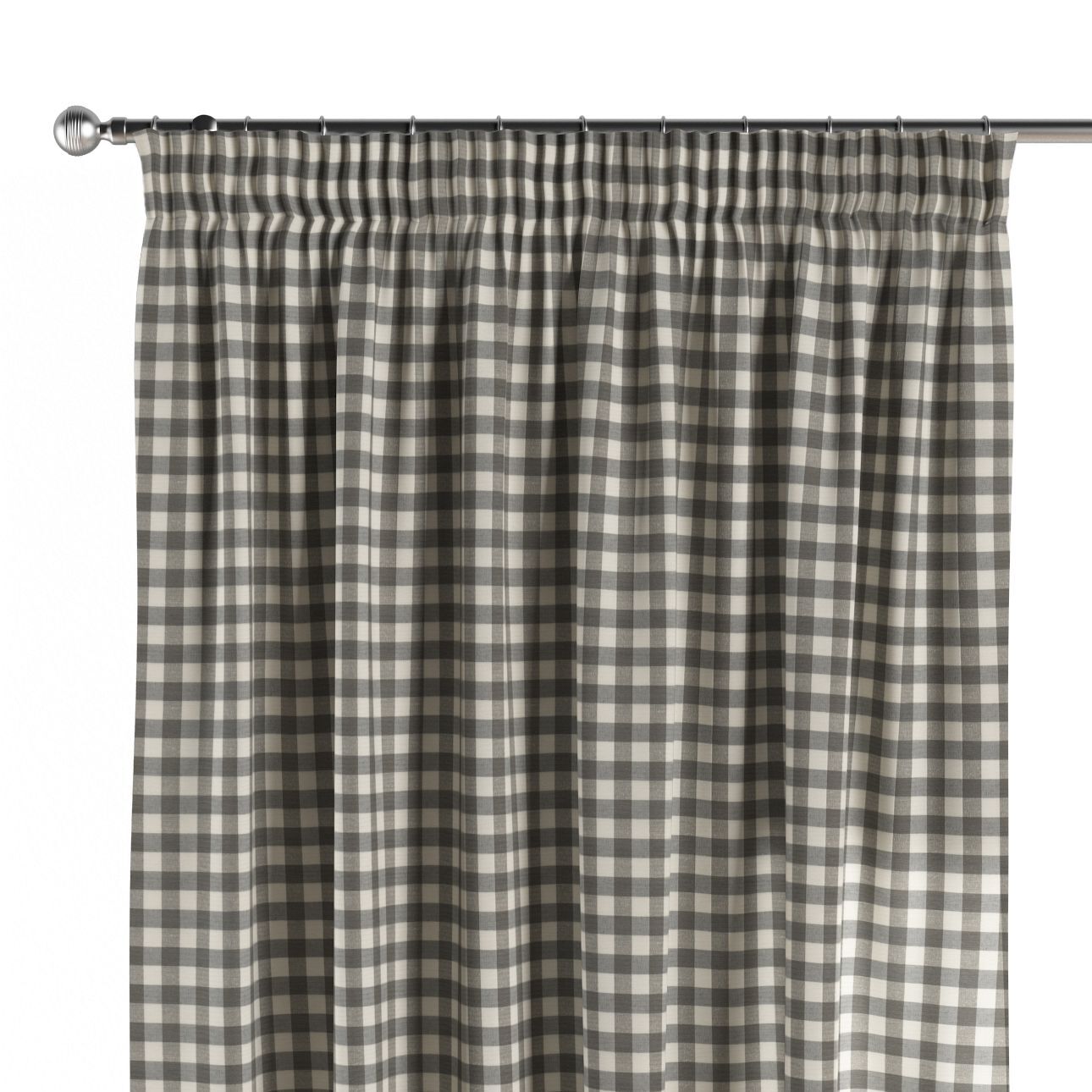 Vorhang mit Kräuselband, grau-ecru , Quadro (136-11) günstig online kaufen