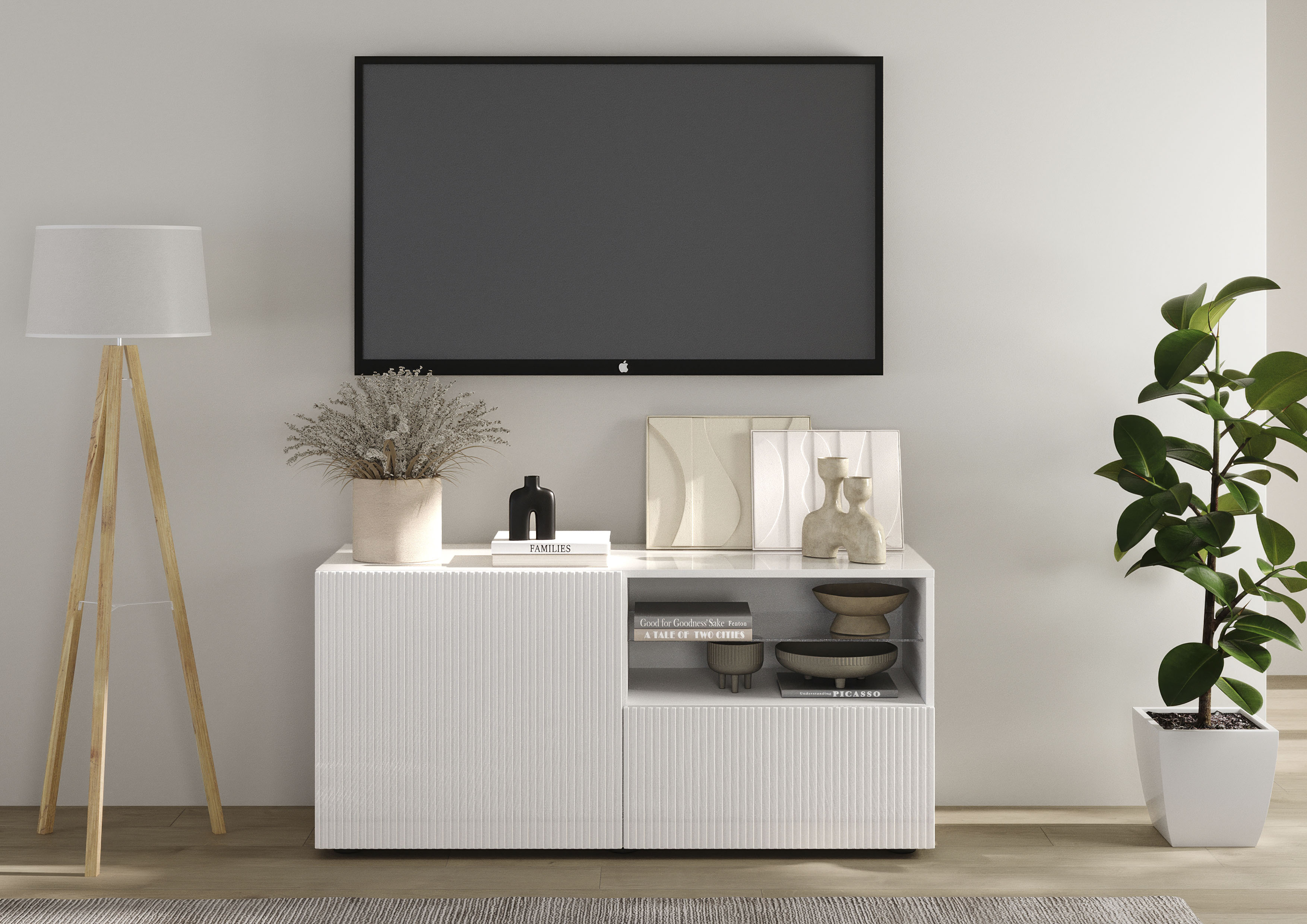 INOSIGN Lowboard "Rio Breite 120 cm, TV-Board 1 Tür u. 1 Schubkasten, TV-Sc günstig online kaufen