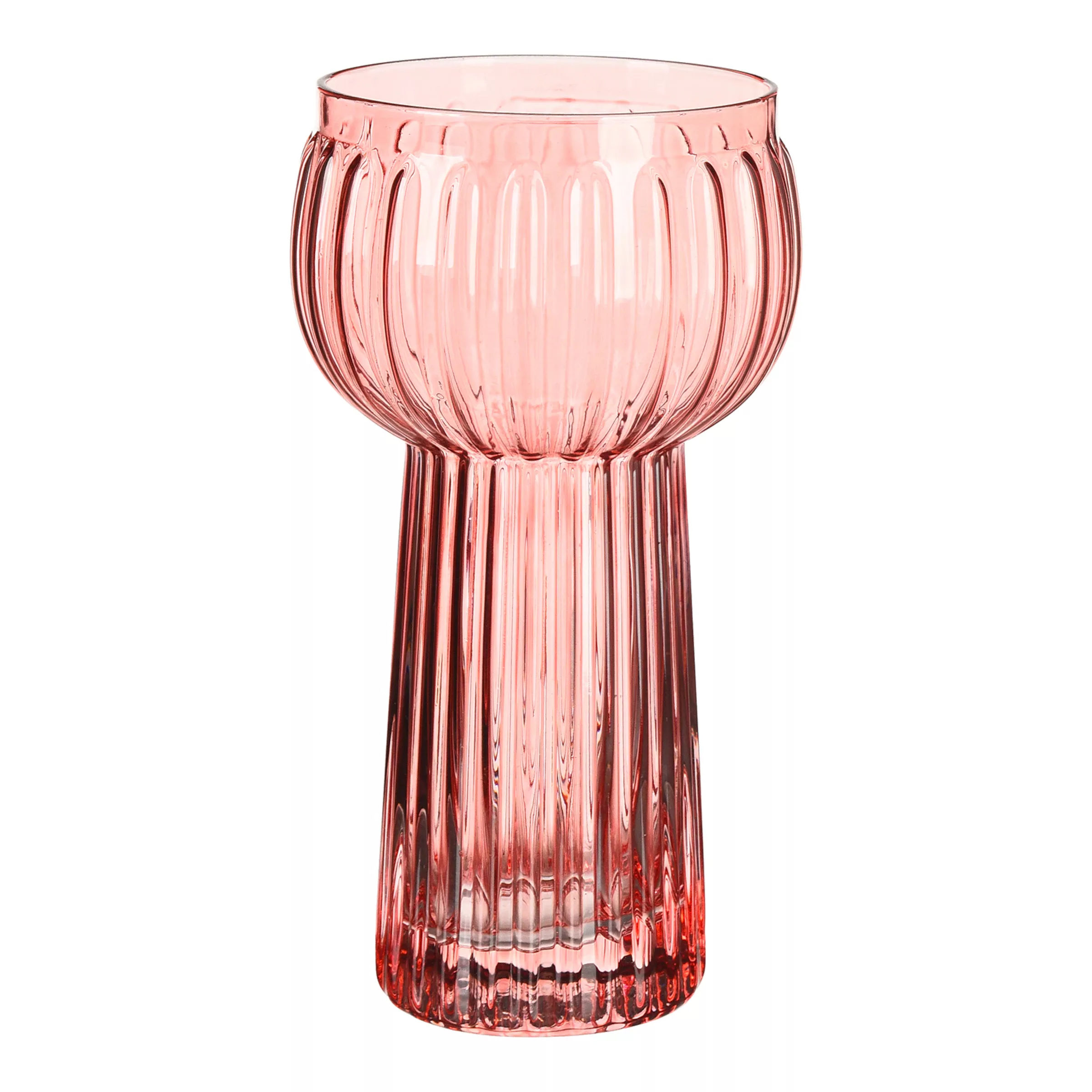 Vase HYAZINTHE RILLS ca.8,2x15cm, rosa günstig online kaufen