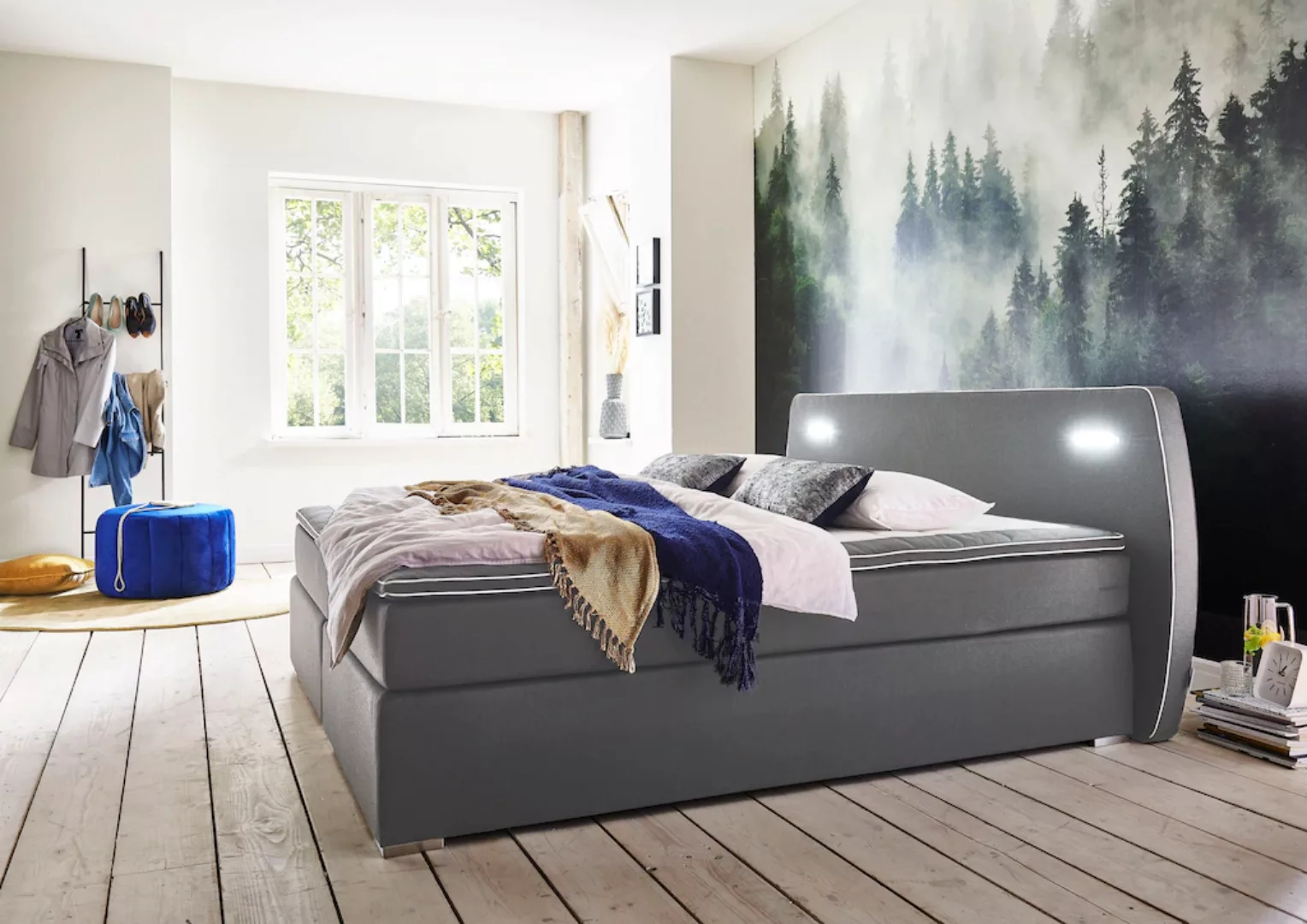 ATLANTIC home collection Boxspringbett "REX LED" günstig online kaufen