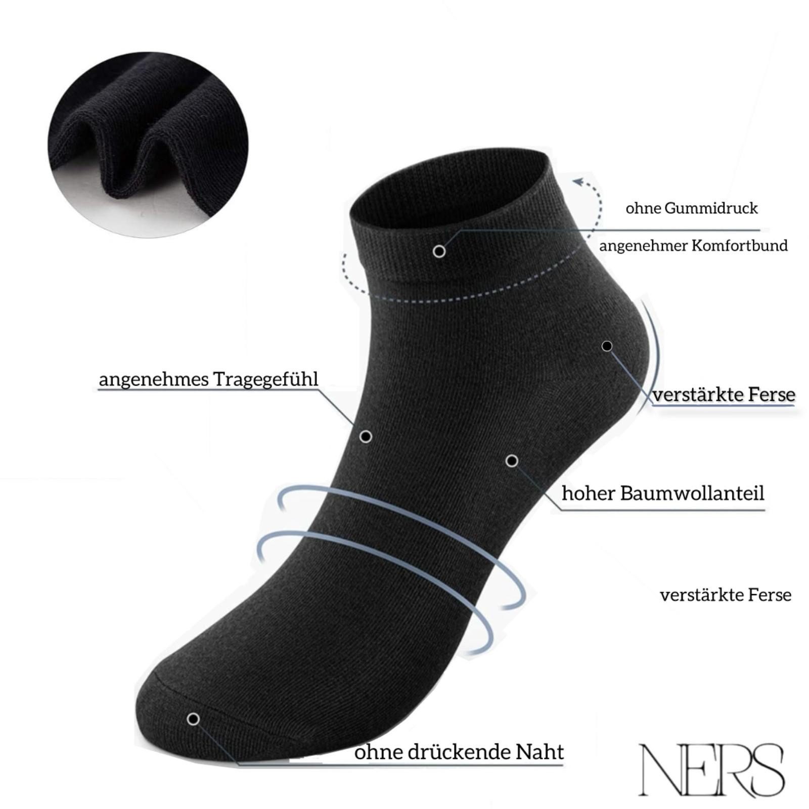 NERS Kurzsocken aus Baumwolle 10-20 Paar, günstig online kaufen