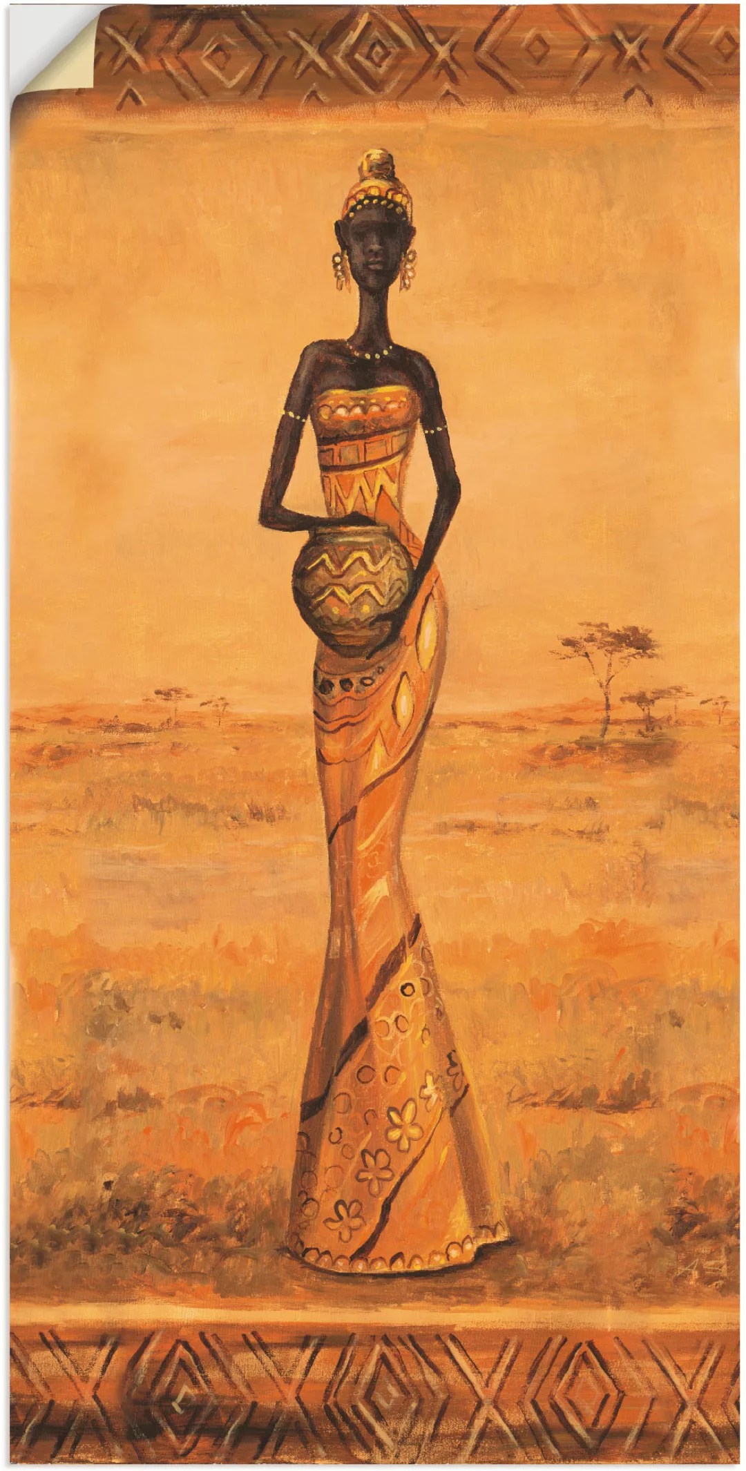 Artland Wandbild "Afrikanische Eleganz III", Frau, (1 St.) günstig online kaufen