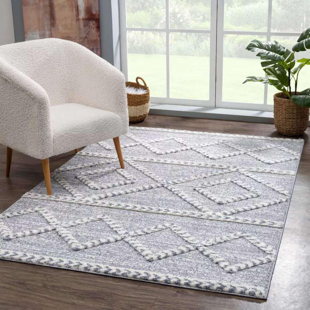 Carpet City Hochflor-Teppich »Focus 3022«, rechteckig, 20 mm Höhe, Boho-Tep günstig online kaufen