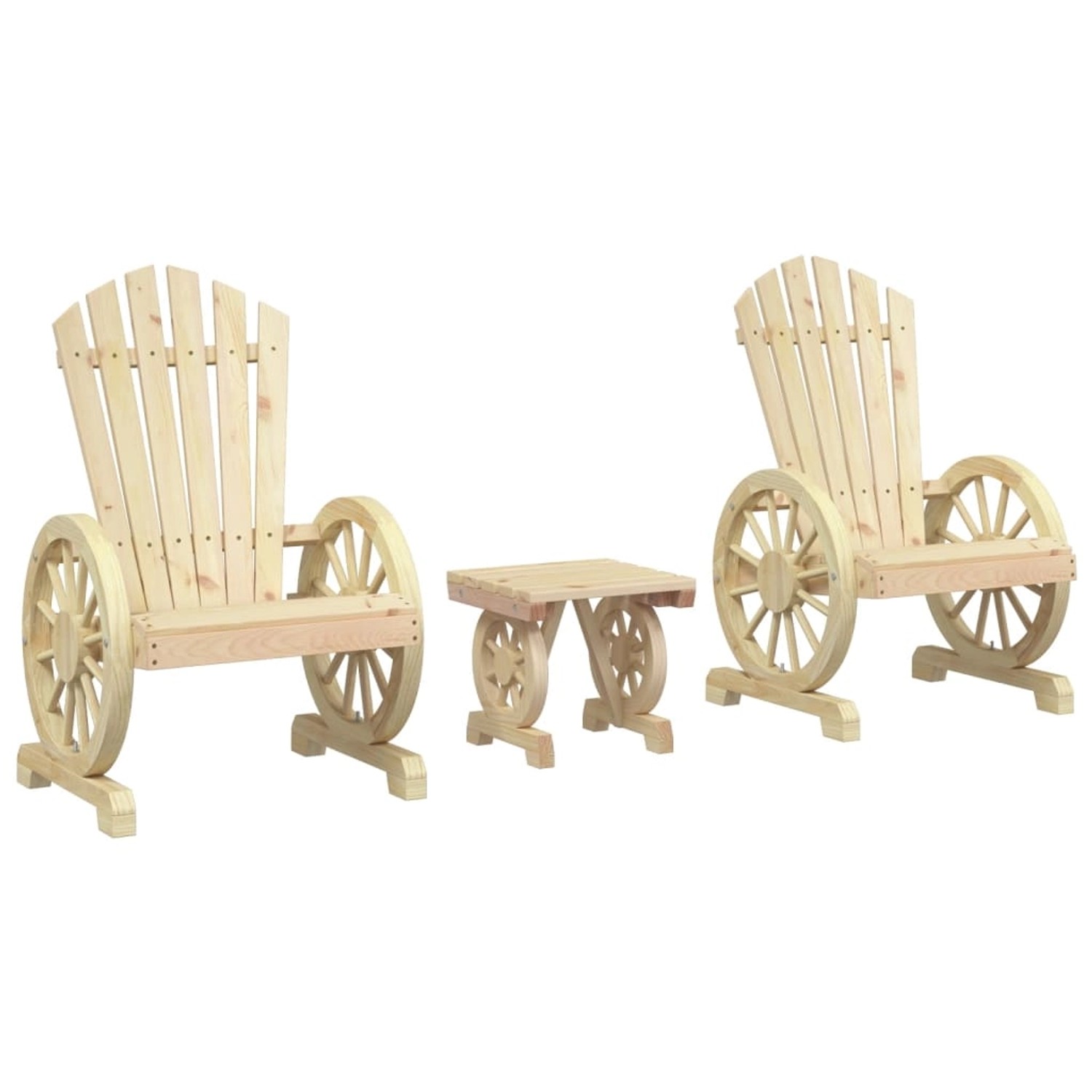 vidaXL 3-Tlg Garten-Lounge-Set Massivholz Tanne 3207121 günstig online kaufen