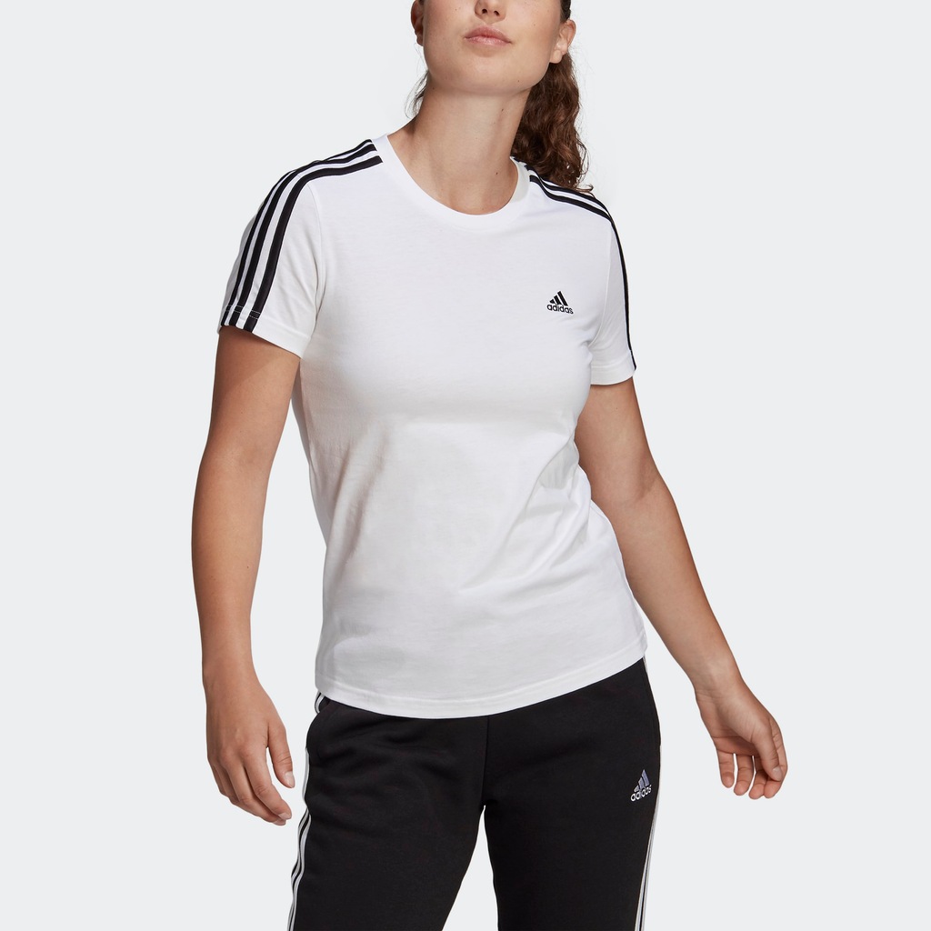 adidas Sportswear T-Shirt "LOUNGEWEAR ESSENTIALS SLIM 3-STREIFEN" günstig online kaufen