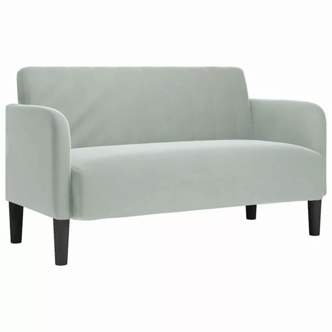 vidaXL Sofa Zweisitzer-Sofa Hellgrau 109 cm Samt günstig online kaufen