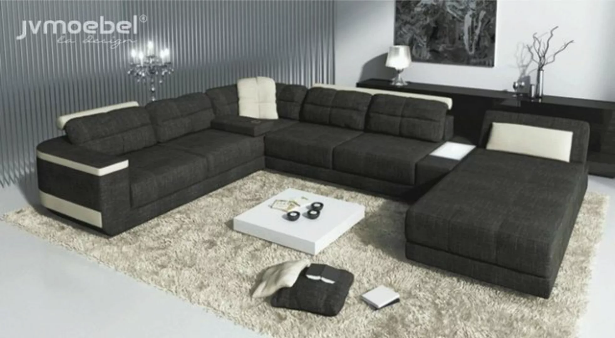 JVmoebel Ecksofa Designer U-Form Ecksofa XXL Wohnlandschaft Sofa Couch, Mad günstig online kaufen
