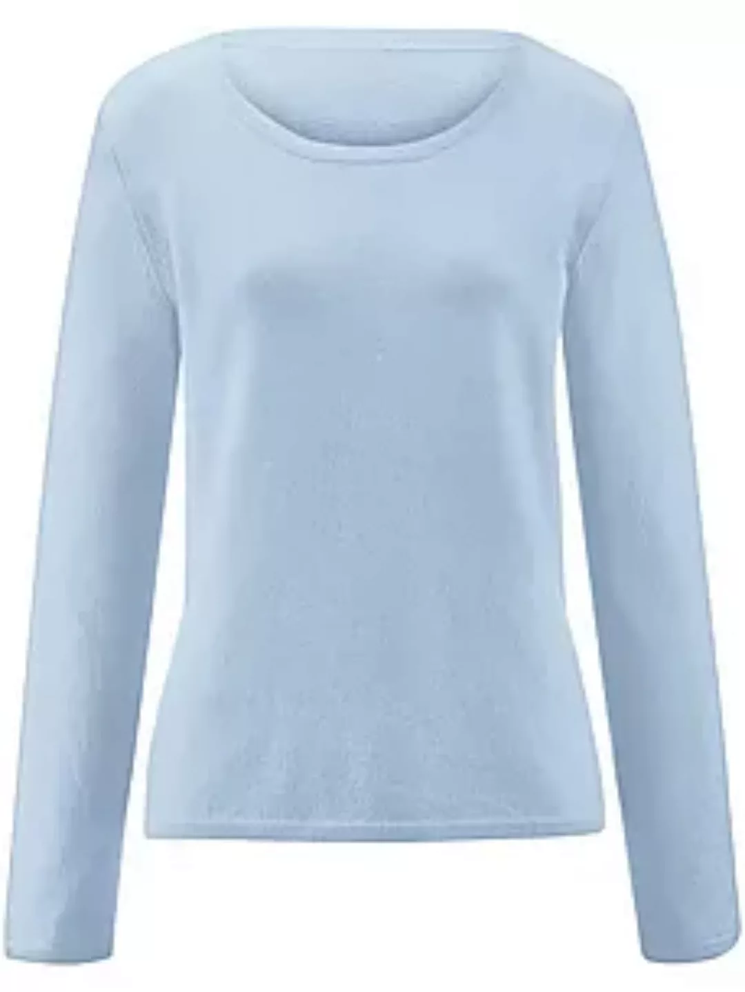 Rundhals-Pullover aus 100% Premium-Kaschmir Peter Hahn Cashmere blau günstig online kaufen