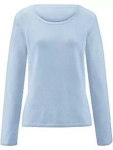 Rundhals-Pullover aus 100% Premium-Kaschmir Peter Hahn Cashmere blau günstig online kaufen