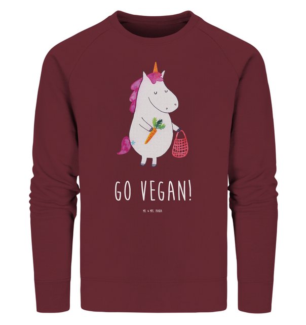 Mr. & Mrs. Panda Longpullover Größe S Einhorn Vegan - Burgundy - Geschenk, günstig online kaufen