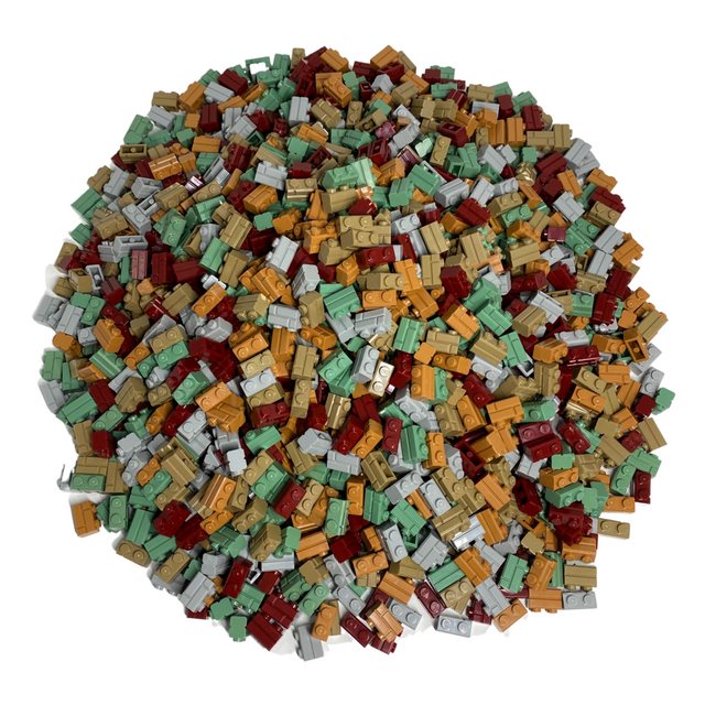 LEGO® Spielbausteine LEGO® Mauersteine 1x2 - Gemischt - 1000x, (Creativ-Set günstig online kaufen