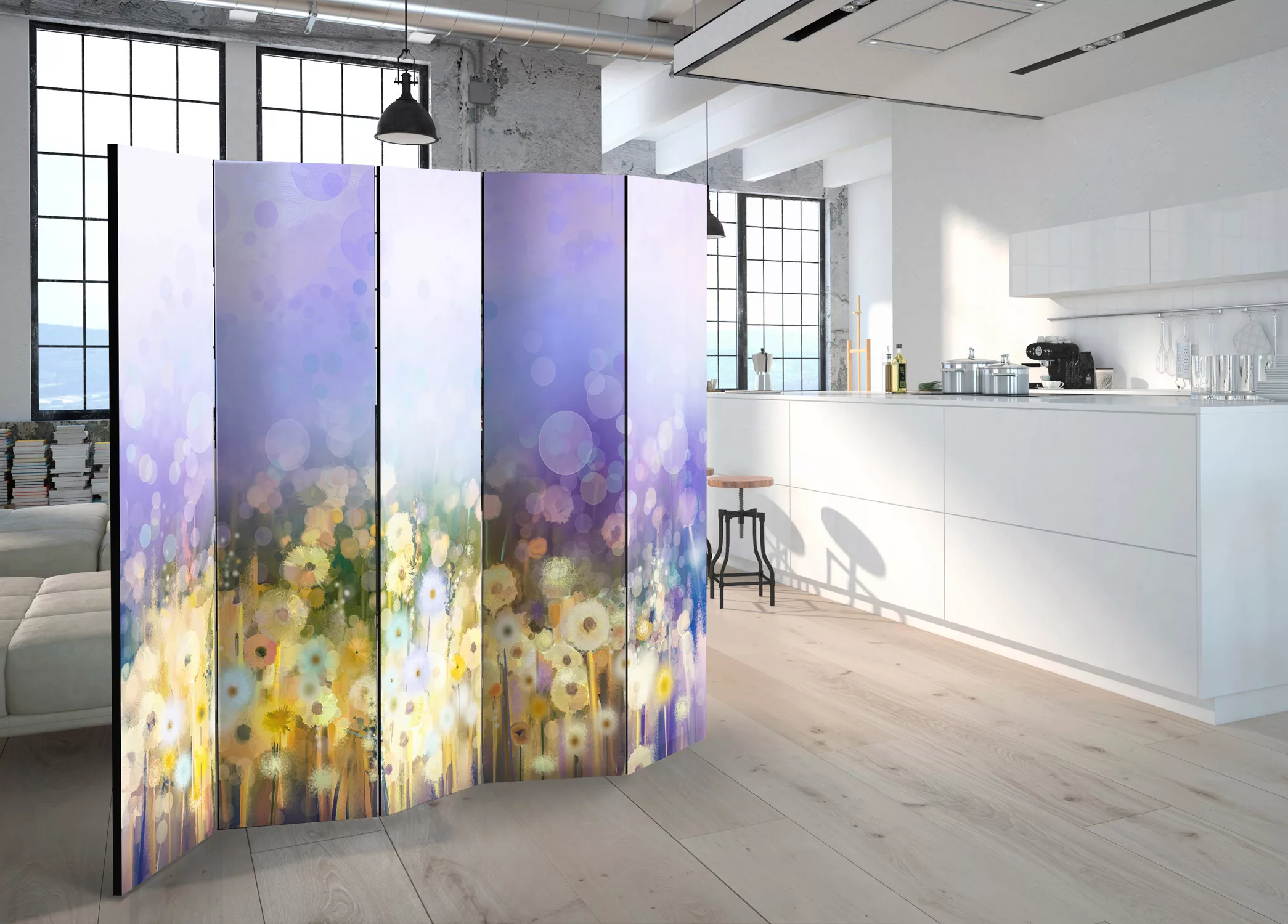 5-teiliges Paravent - Painted Meadow Ii [room Dividers] günstig online kaufen