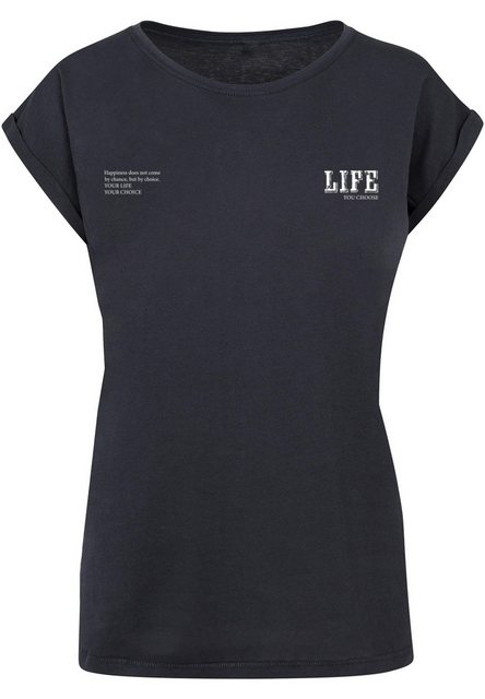 Merchcode T-Shirt Merchcode Damen Ladies Life Extended Shoulder Tee (1-tlg) günstig online kaufen