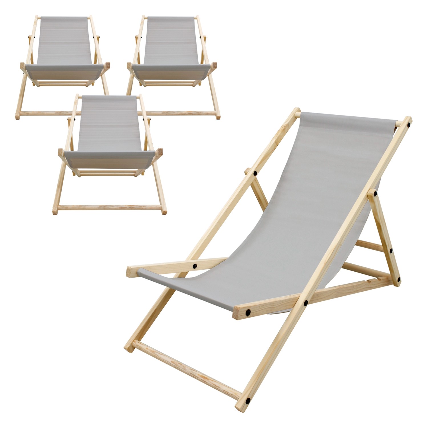 ECD Germany Gartenliege Holz Beachstuhl klappbarer günstig online kaufen