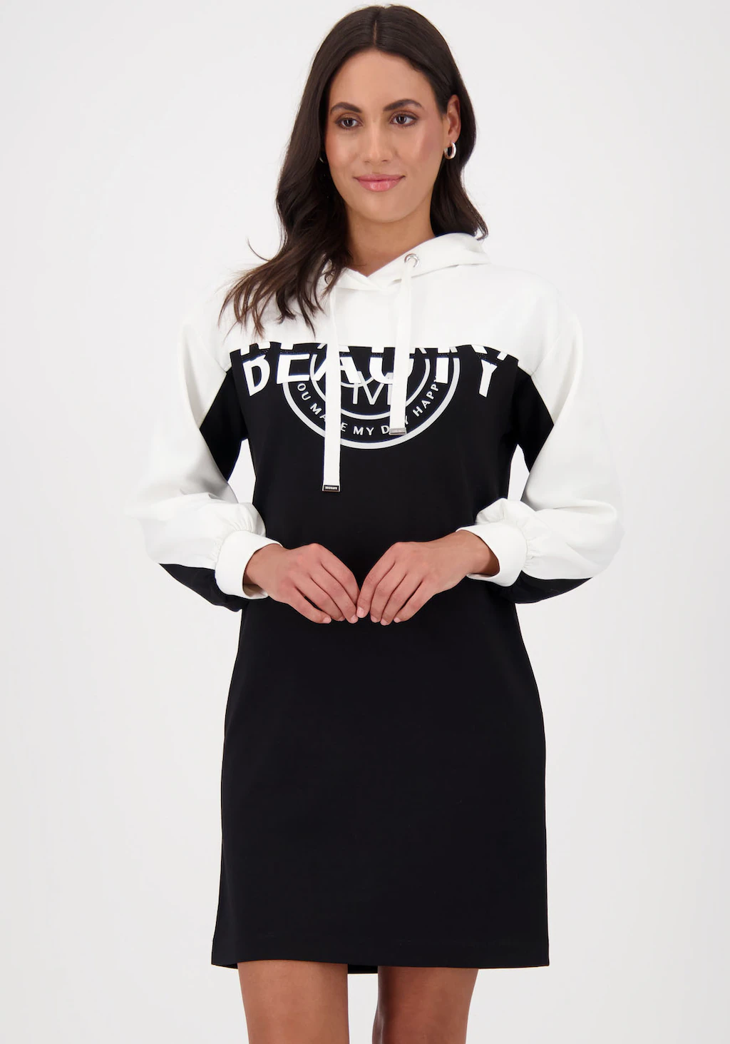 Monari Minikleid "Kleid Colorblock Sweat", mit Kapuze, regular fit, colorbl günstig online kaufen
