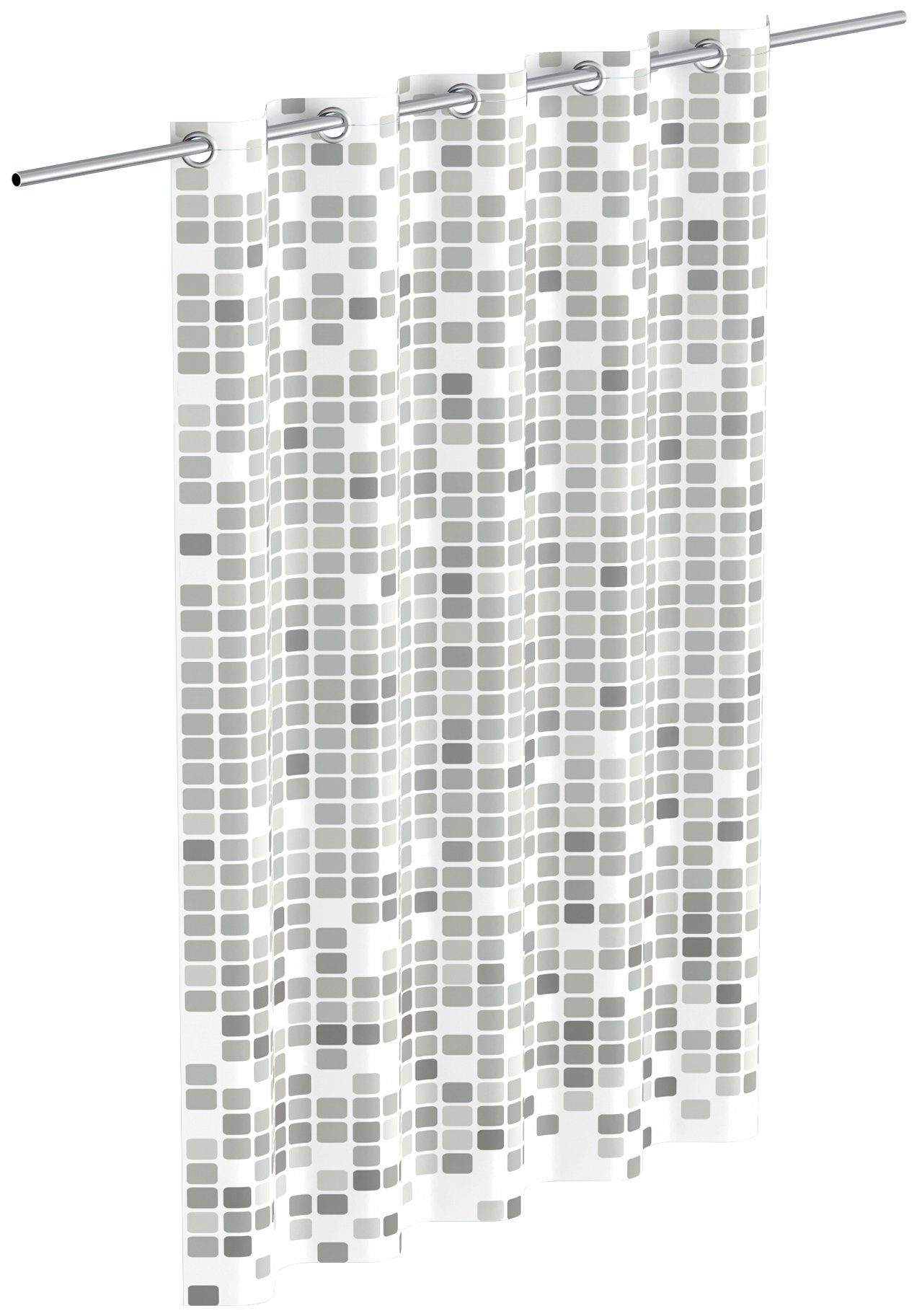 Eisl Duschvorhang Mosaik GRAU Breite 180 günstig online kaufen