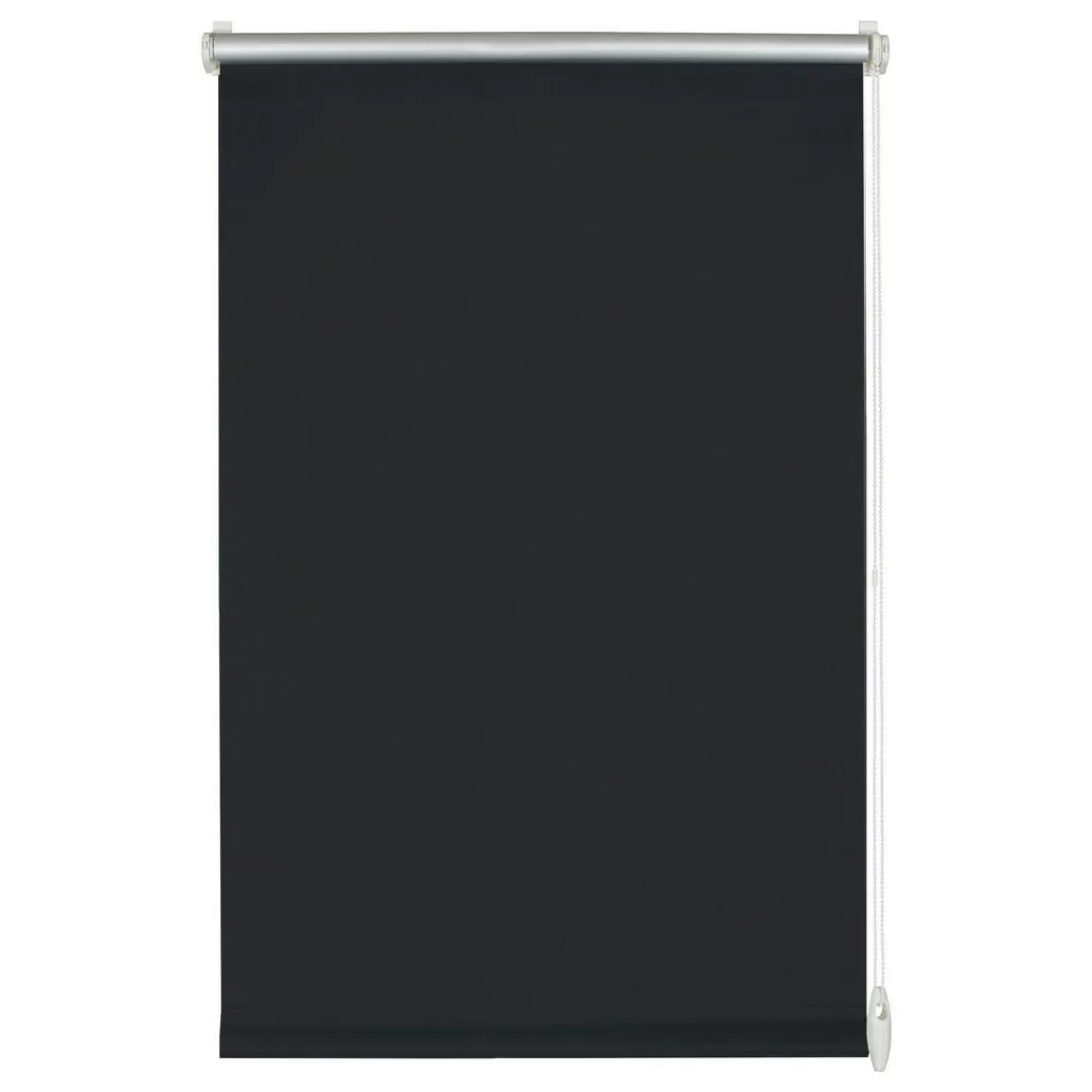 Thermo Klebe-/Klemmrollo Verdunklungsqualität schwarz B/L: ca. 90x150 cm günstig online kaufen