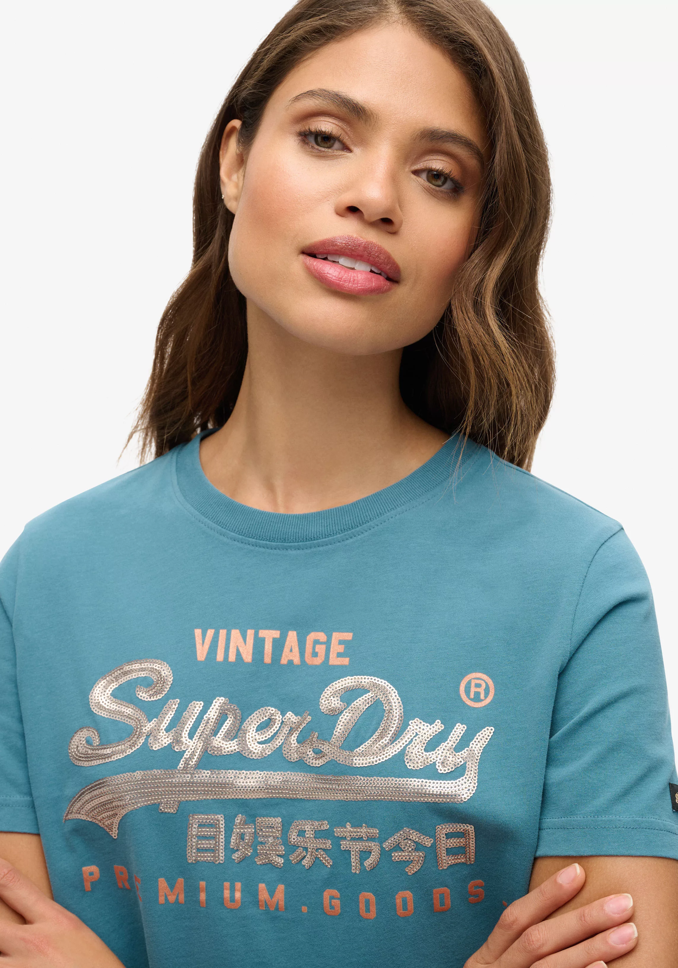 Superdry Print-Shirt "EMBELLISHED VL GRAPHIC T SHIRT" günstig online kaufen